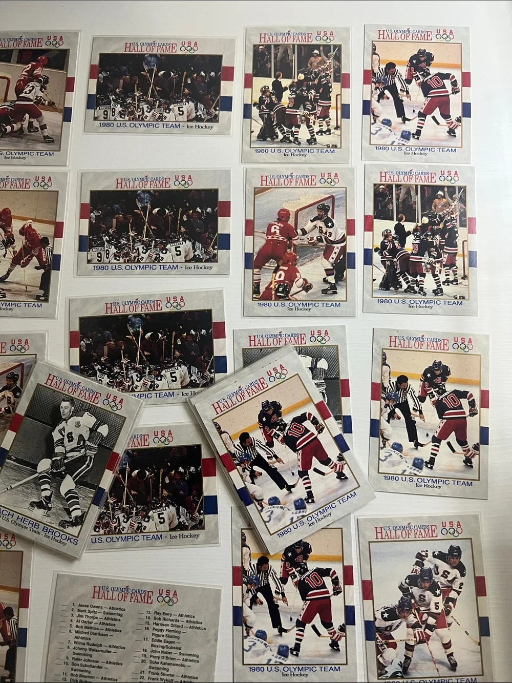 40 Vintage 1980 U.S. Olympic Ice Hockey Trading Cards